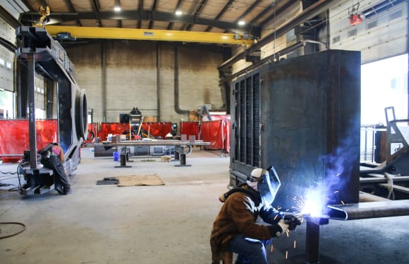 Worker Welding Manufacturing Project