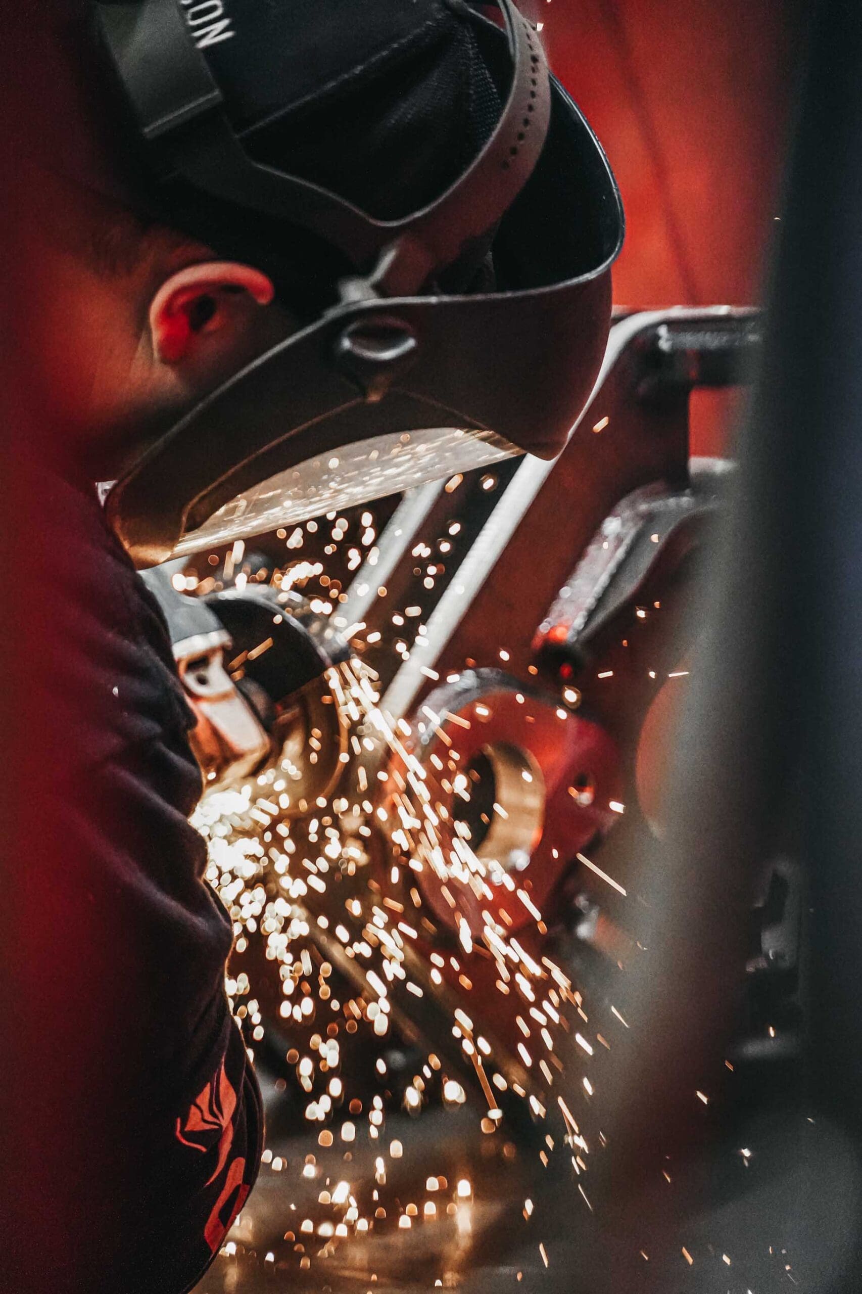 Employee works on a custom metal project for an Oil & Gas industry client